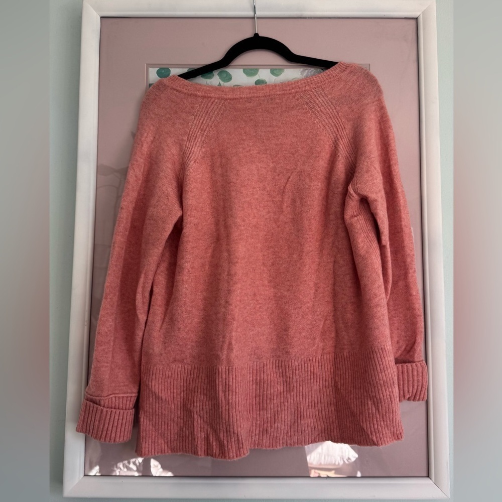 J. Crew Warm Pink V-Neck Sweater - Picture 5 of 5